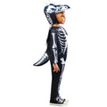 Black-White - Side - Rubies Toddler Dragon Skeleton Halloween Costume