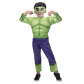 Green - Front - Spidey And His Amazing Friends Childrens-Kids Hulk Costume