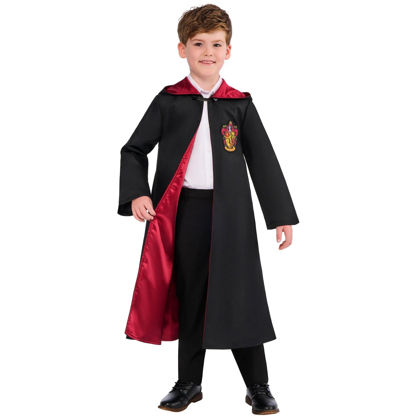 Black - Pack Shot - Harry Potter Childrens-Kids Deluxe Gryffindor Robe Set