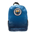 Black-White - Front - Man City Unisex Fade Design Backpack