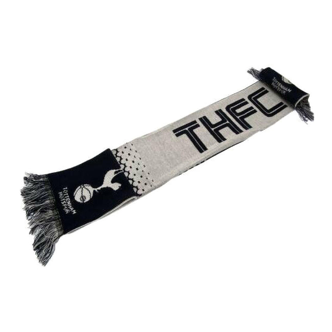 Navy-White - Pack Shot - Tottenham Hotspur Jacquard Fade Design Scarf