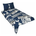 Multicoloured - Back - Tottenham Hotspur Patch Single Duvet And Pillow Set