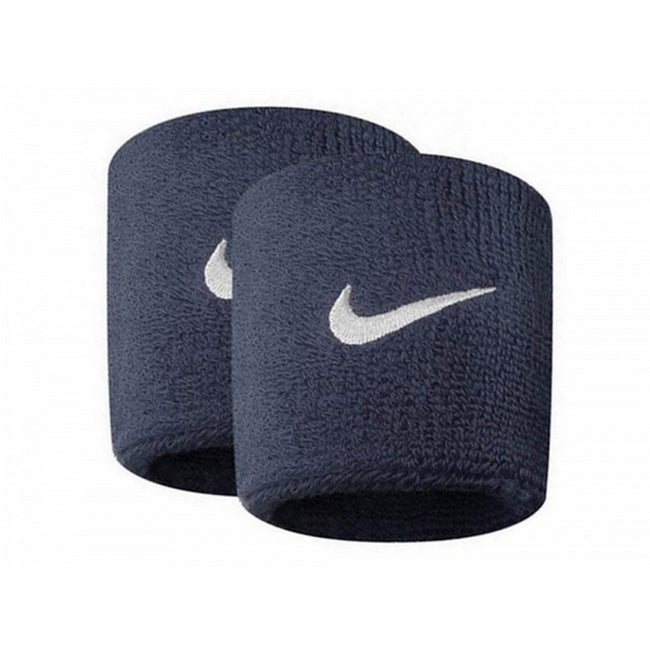 Navy - Side - Nike Unisex Adults Swoosh Wristband (Set Of 2)