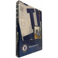 Blue-White - Side - Chelsea FC Official Football Patch Single Duvet And Pillow Case Set