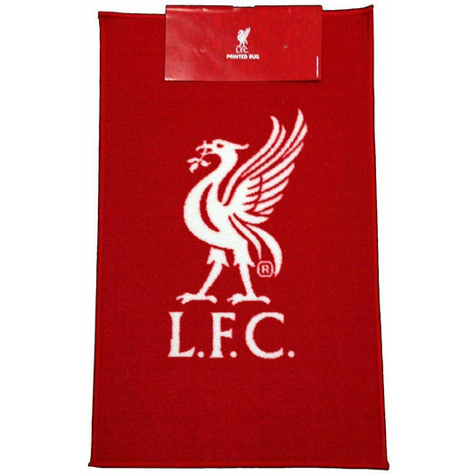 Red-White - Front - Liverpool FC Official Football Crest Rug
