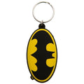 Black-Yellow - Front - Batman Symbol Rubber Keyring