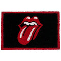 Black-Red - Front - The Rolling Stones Lips Door Door Mat