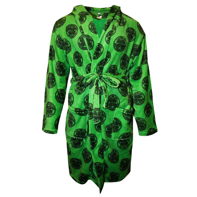 Green-Black - Front - Celtic FC Boys Dressing Gown