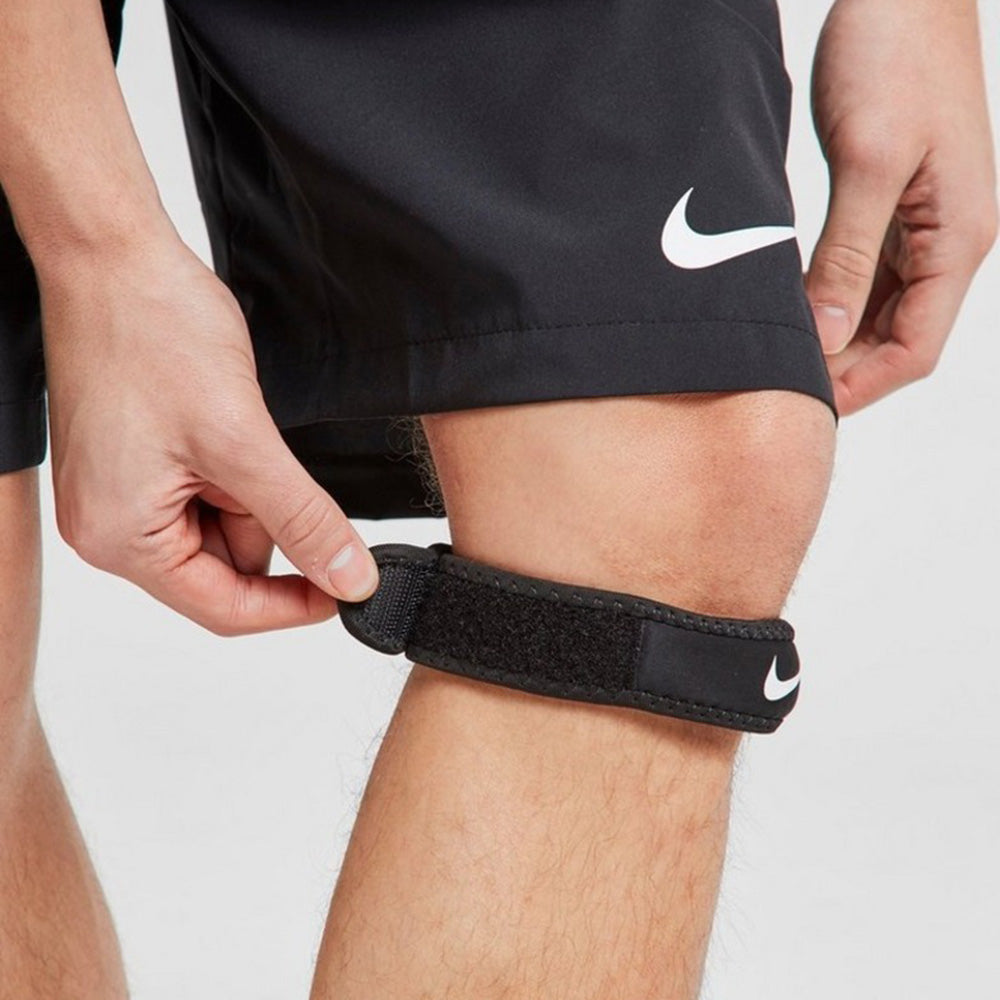 Black-White - Lifestyle - Nike Pro Patella Compression Knee Support