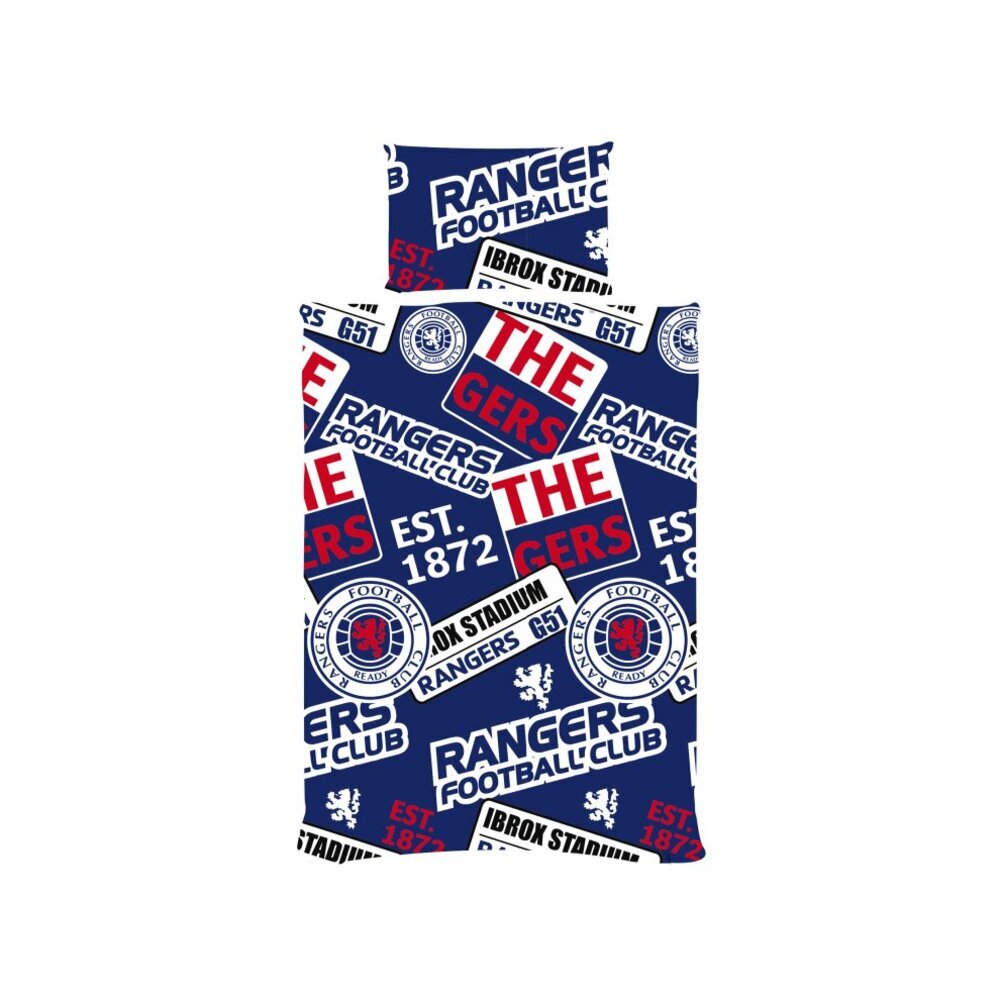 Blue-White-Red - Back - Rangers FC Patches Duvet Cover Set