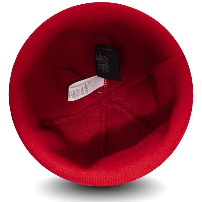 Red - Side - Atletico Madrid FC Logo Knitted Beanie
