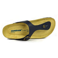 Navy-Brown - Side - Sanosan Womens-Ladies Geneve Sano Sandals