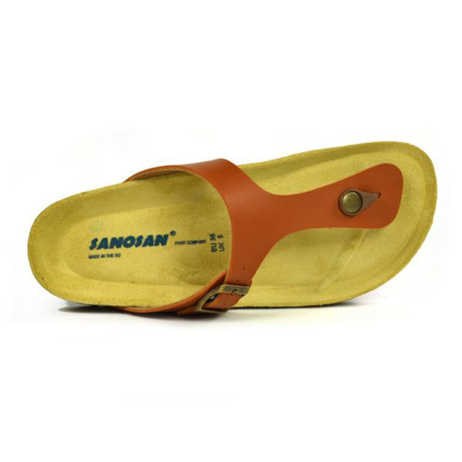Brown - Side - Sanosan Womens-Ladies Geneve Sano Sandals