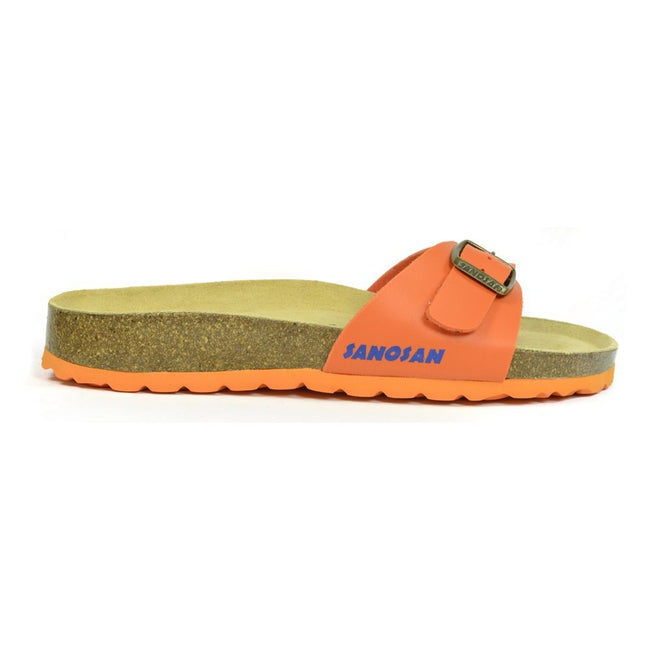 Orange-Brown - Back - Sanosan Womens-Ladies Malaga Sano Sandals