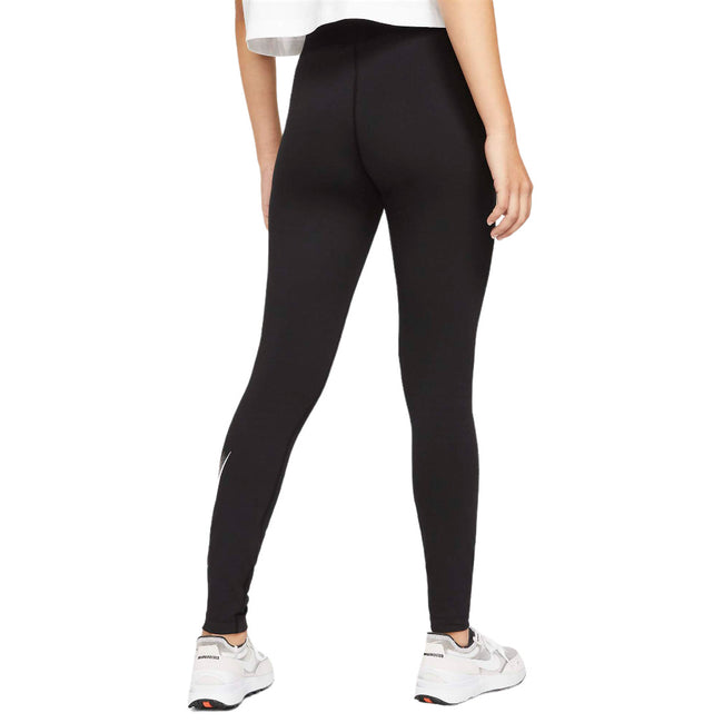 Black - Side - Nike Womens-Ladies Essential Printed High Waist Sports Leggings