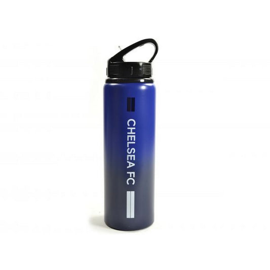 Royal Blue-Black - Front - Chelsea FC Fade Aluminium Water Bottle