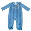 Sky Blue - Front - Manchester City FC Baby Sleepsuit