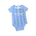 Sky Blue-White-Claret Red - Back - Manchester City FC Baby Home & Away Kit Bodysuit (Pack of 2)