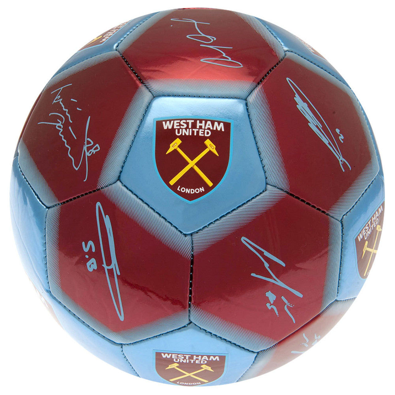 Maroon-Blue-Yellow - Side - West Ham United FC #COYI Signature Football