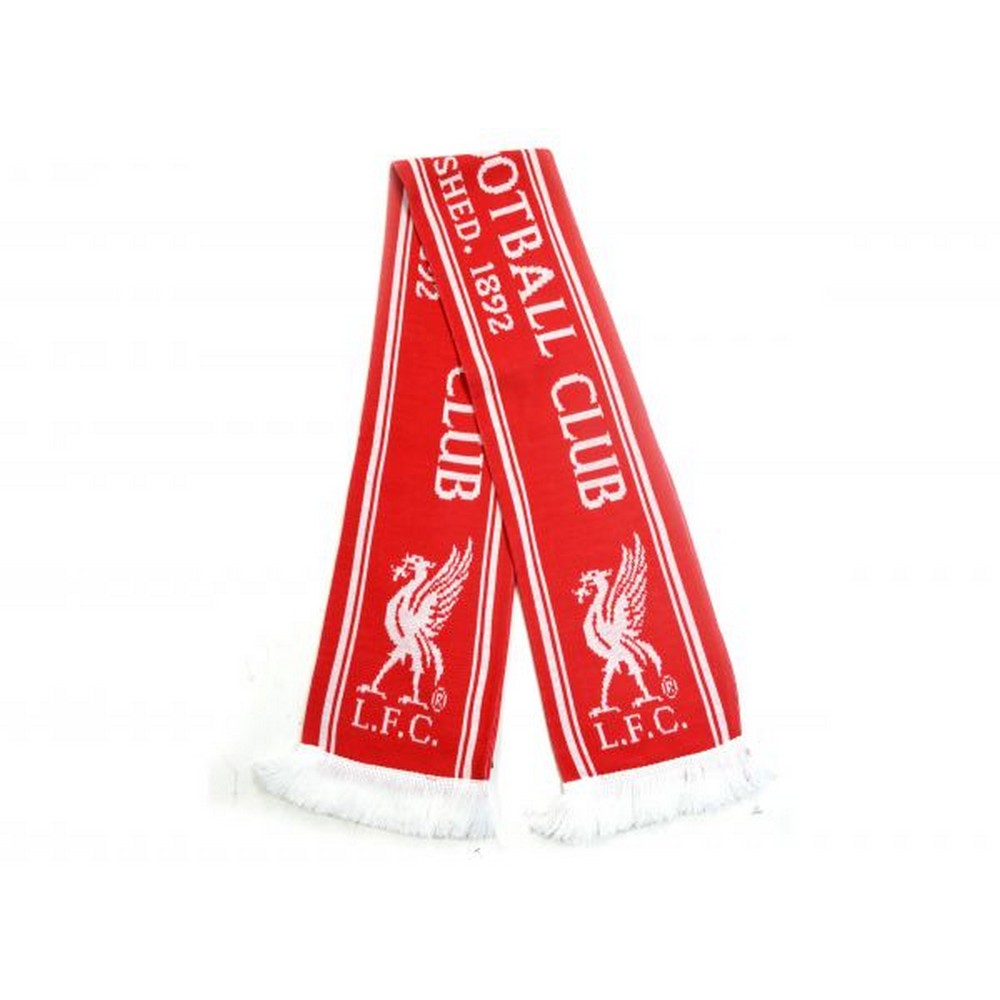 Red-White - Back - Liverpool FC Jacquard Knit Football Manager Scarf