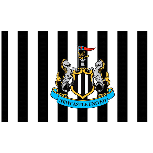 Black-White-Blue - Front - Newcastle United FC Stripe Flag