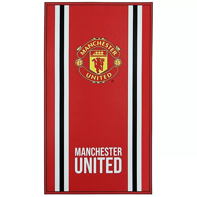Red-White - Front - Manchester United FC Core Stripe Towel