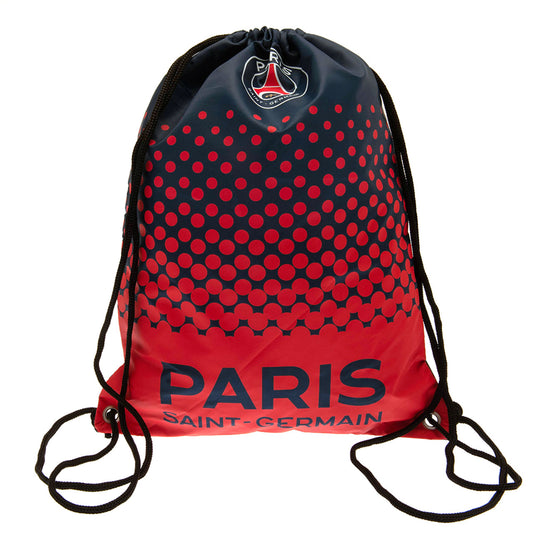 Red-Blue - Front - Paris Saint Germain FC Fade Drawstring Bag