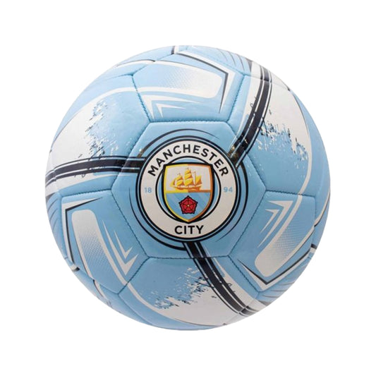 Sky Blue-White - Front - Manchester City FC Turbine Crest Mini Football