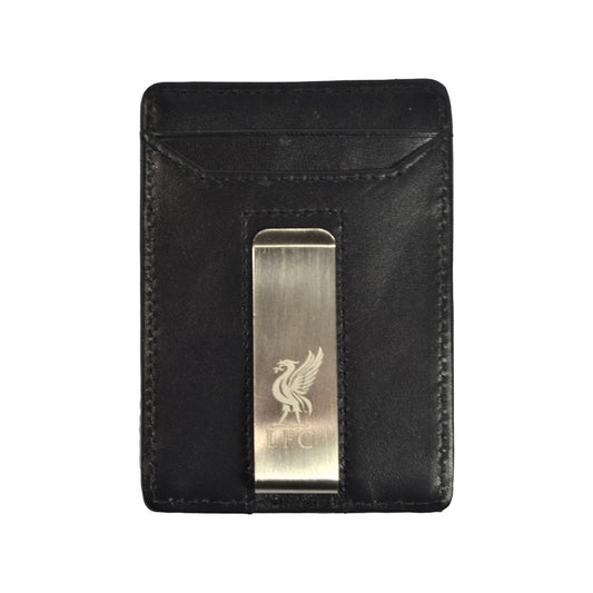Black - Front - Liverpool FC Leather Money Clip Wallet