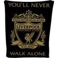 Black-Gold - Front - Liverpool FC Fleece Crest Blanket