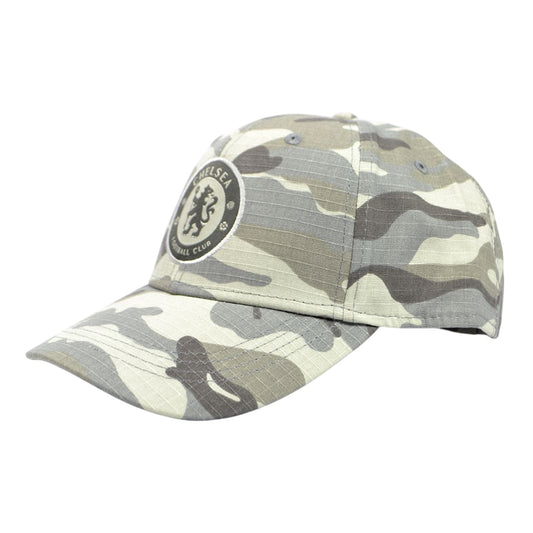 Grey - Front - Chelsea FC Camo Baseball Cap