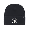 Navy-White - Front - New York Yankees Haymaker MLB 47 Knitted Cuff Beanie
