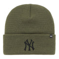 Sandalwood-Black - Front - New York Yankees Haymaker MLB 47 Knitted Cuff Beanie