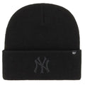 Black-Black - Front - New York Yankees Haymaker MLB 47 Knitted Cuff Beanie