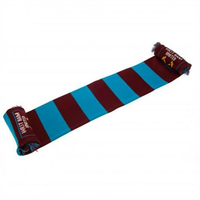 Claret-Blue - Side - West Ham FC Official Football Jacquard Bar Scarf