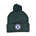 Forest Green - Back - Chelsea FC Crest Knitted Bobble Hat