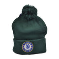 Forest Green - Front - Chelsea FC Crest Knitted Bobble Hat