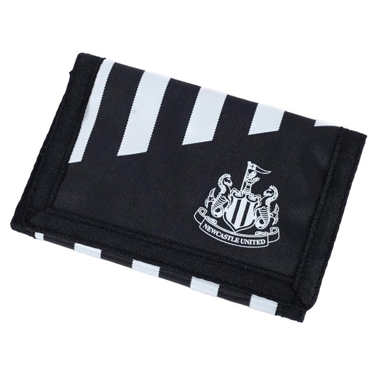 Black-White - Front - Newcastle United FC Stripe Trifold Wallet