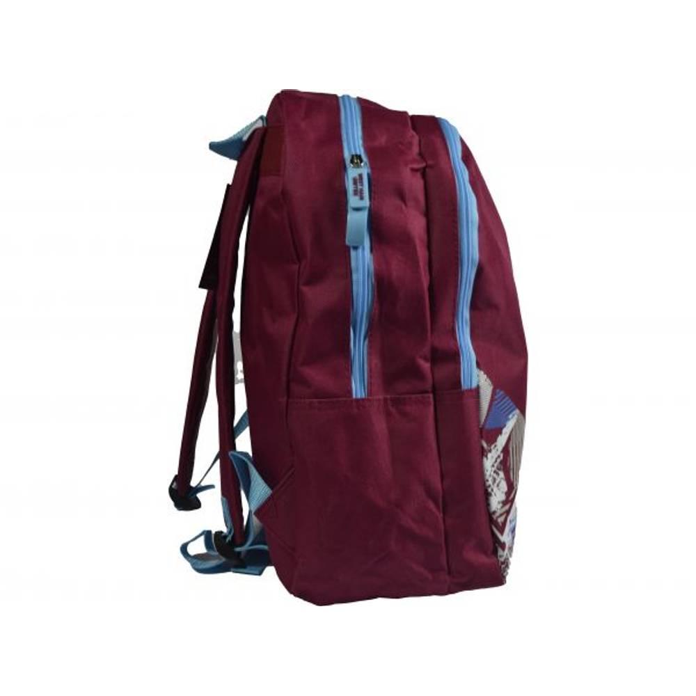 Burgundy-Sky Blue - Side - West Ham United FC Crest Backpack