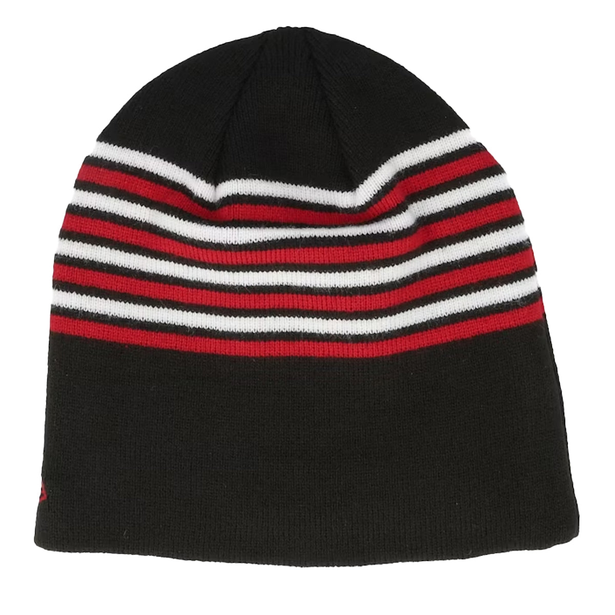 Black-Red-White - Back - Manchester United FC New Era Knitted Stripes Beanie