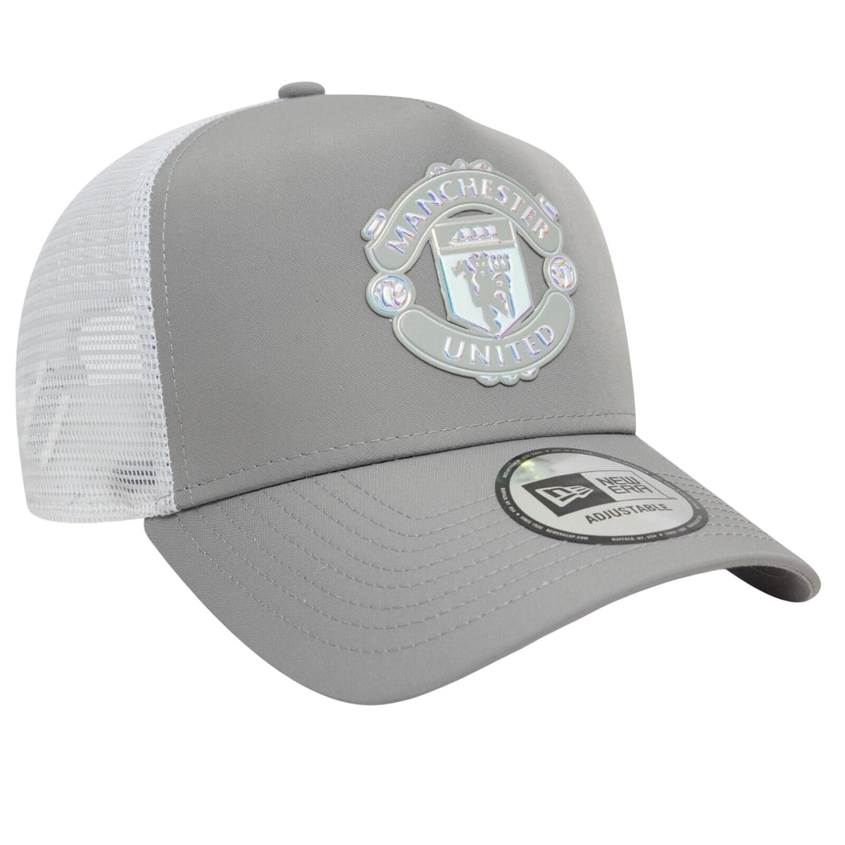 Grey - Side - Manchester United FC 9Forty New Era E frame Trucker Cap