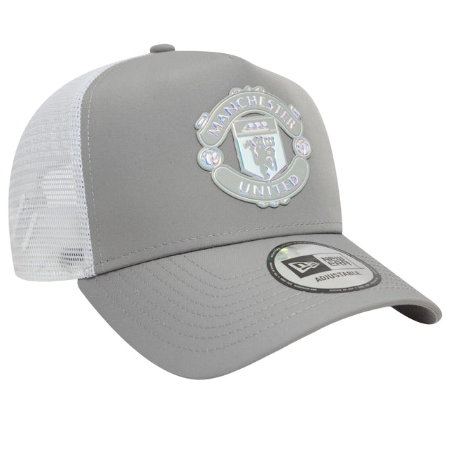 Grey - Side - Manchester United FC 9Forty New Era E frame Trucker Cap