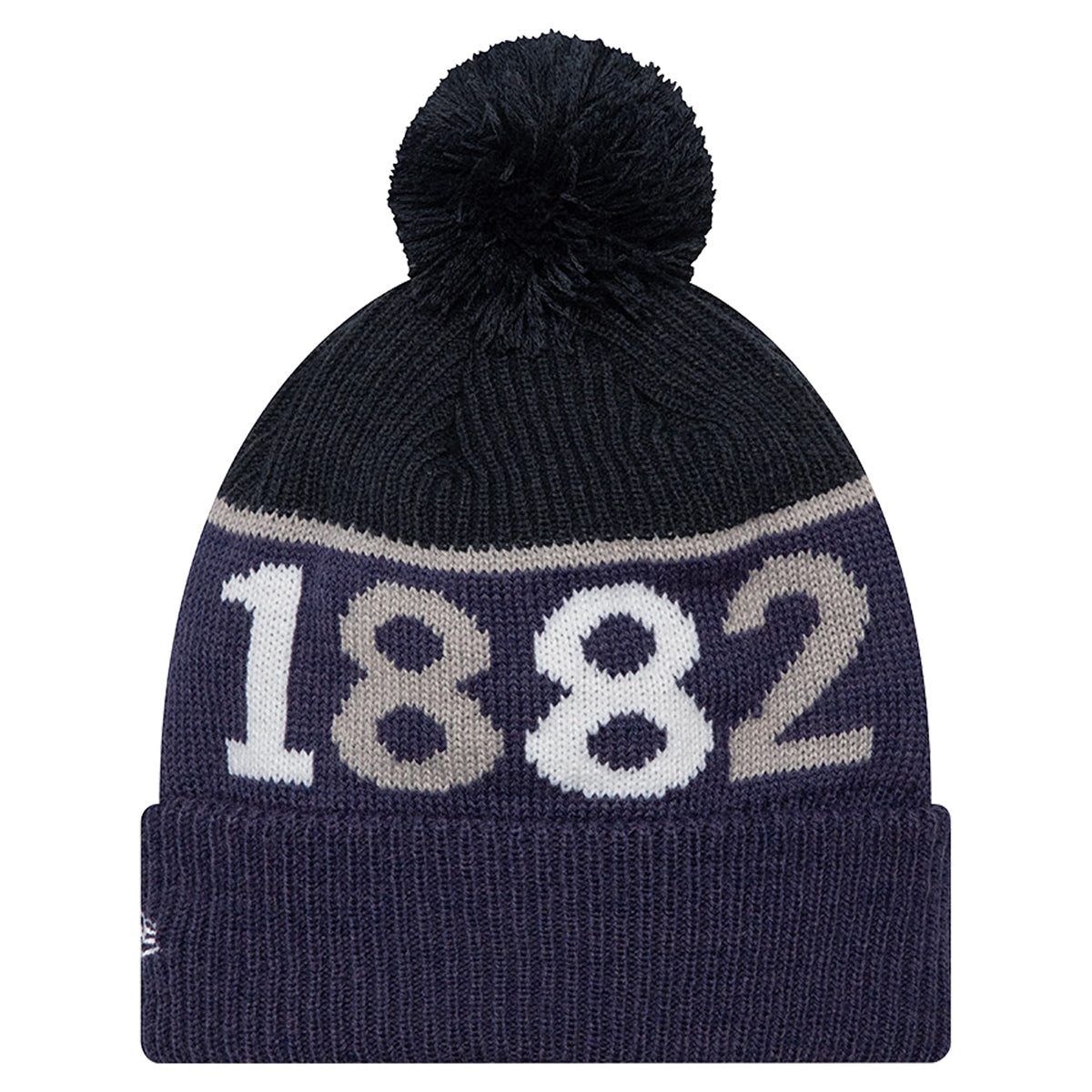 Navy-White - Back - Tottenham Hotspur FC New Era Knitted Bobble Sport Beanie
