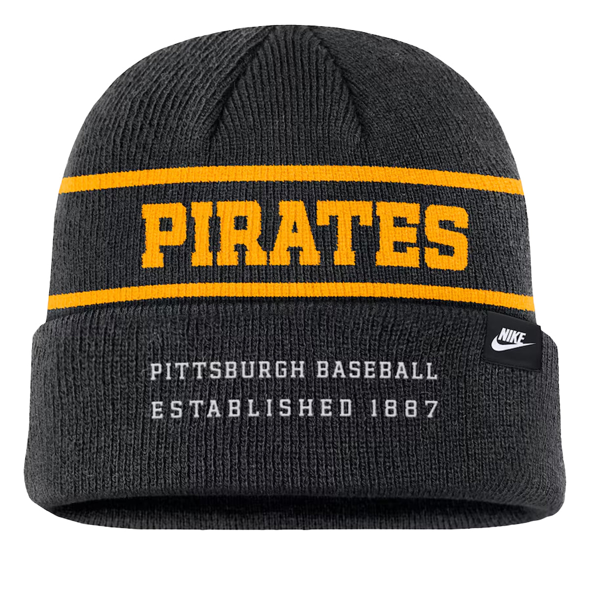 Black - Back - Pittsburgh Pirates New Era Knitted Sport Beanie