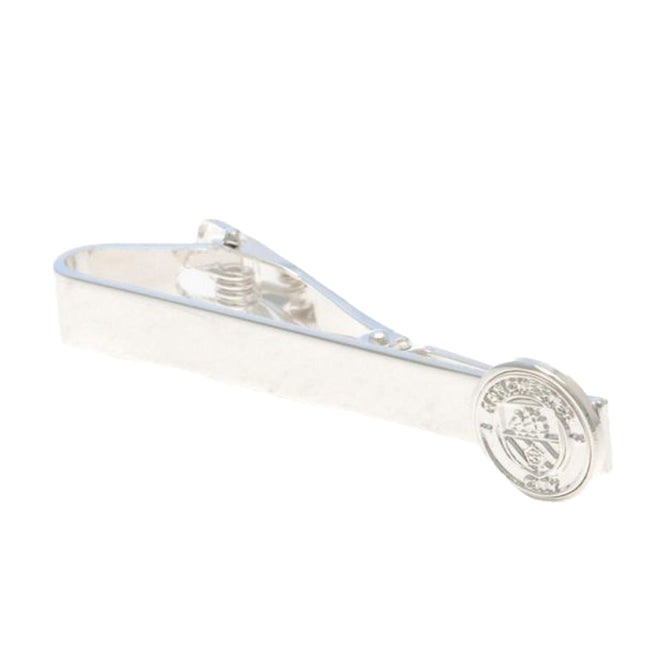Silver - Front - Manchester City FC Crest Tie Clip