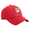 Red - Front - Arsenal FC Obsidian MVP Crest Baseball Cap