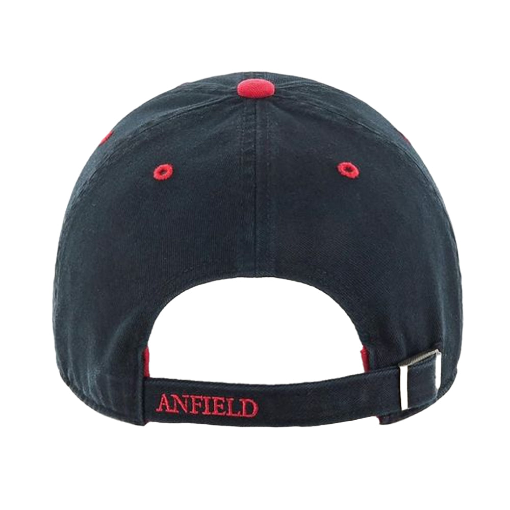 Black-Red - Back - Liverpool FC Clean Up 47 Branded Relaxed Fit Baseball Cap
