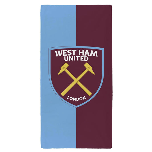 Claret-Sky - Front - West Ham United FC Crest Beach Towel