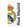 White - Front - Real Madrid CF Half Crest Beach Towel