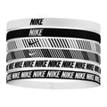 White-Black - Front - Nike Printed Flex Classic Headband (Pack of 6)